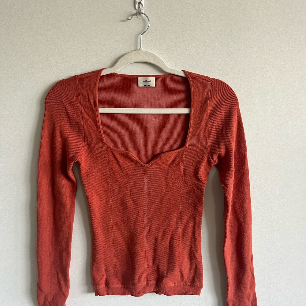 Aritzia Wilfred Tuscany Sweater Size Small in Terracotta